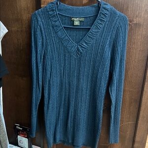Eddie Bauer Cableknit V-Neck Sweater